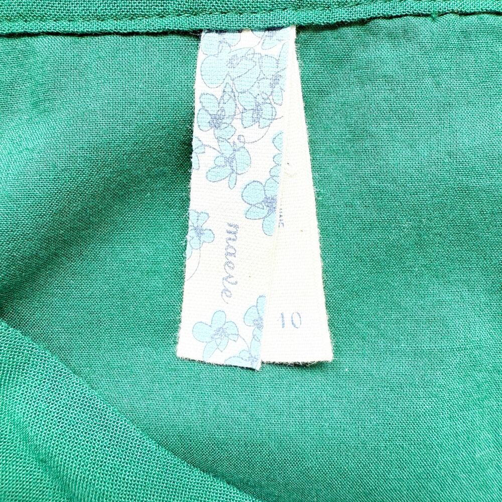 Maeve Gathered Together Green Sleeveless Tiered Dress - Size 10 - Picture 4 of 5